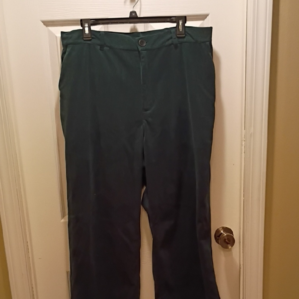 Corduroy Green Pants High Waisted